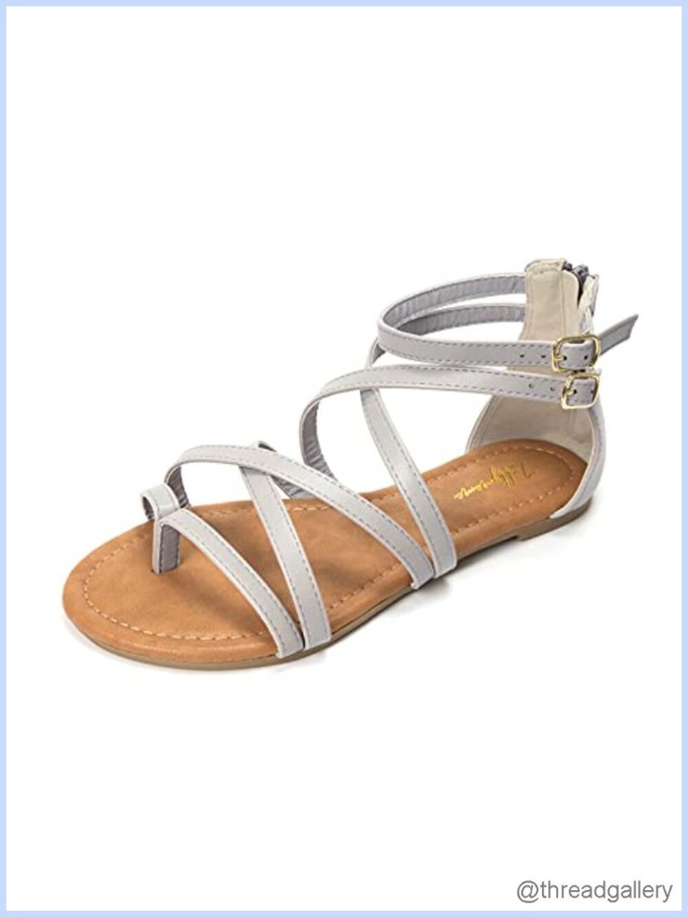 Women's Gladiator Strap Sandals Slip On Lightweight Open Toe